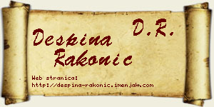 Despina Rakonić vizit kartica